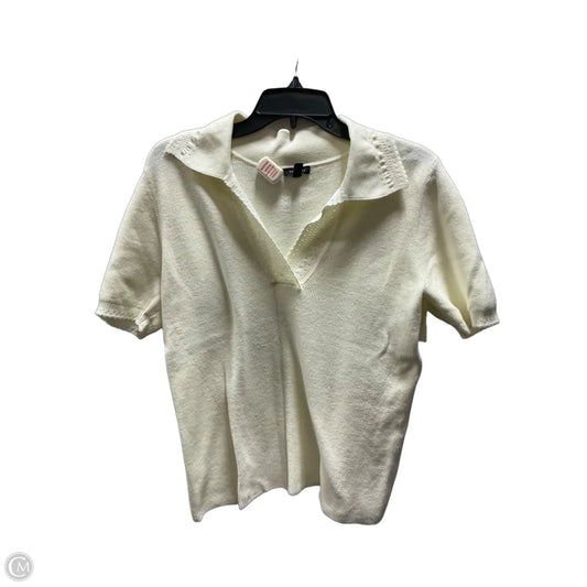 Top Short Sleeve By Talbots In Cream, Size: M