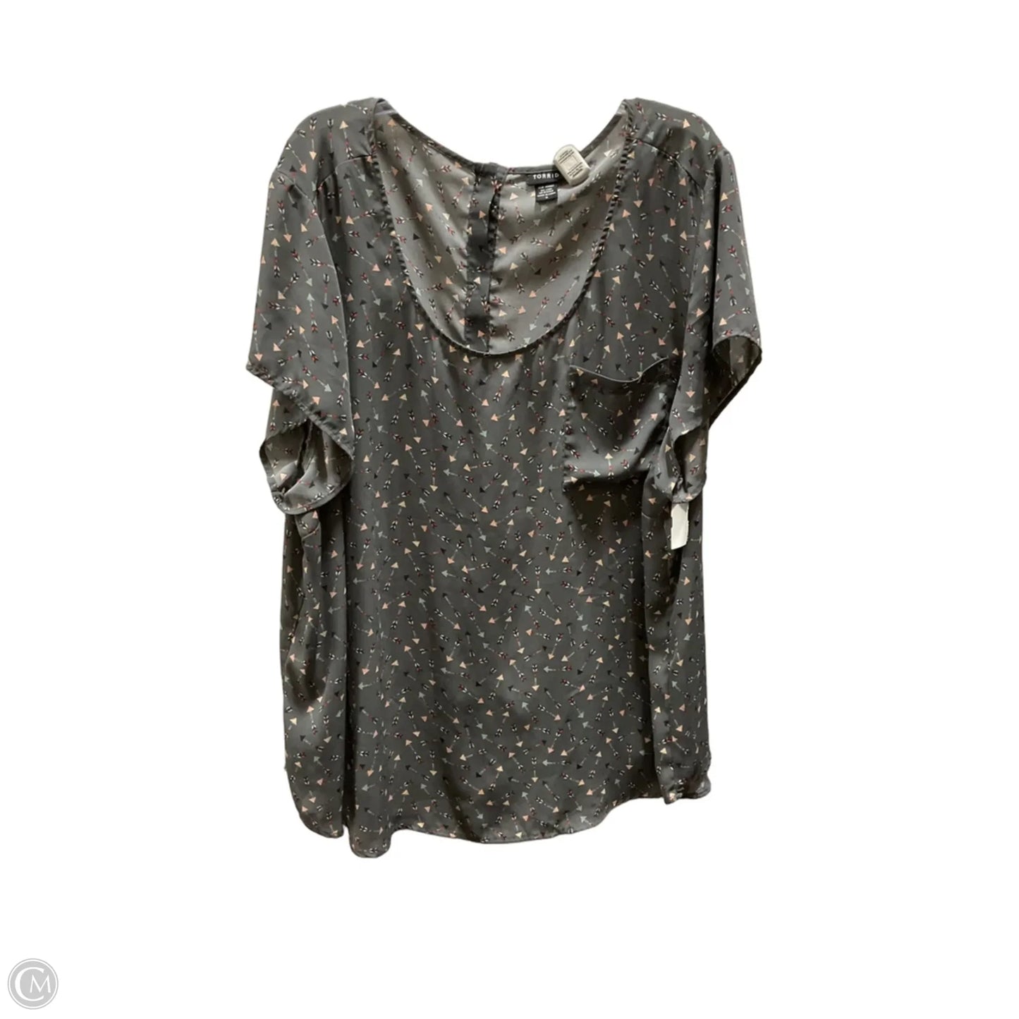 Top Short Sleeve By Torrid In Grey, Size: 4x