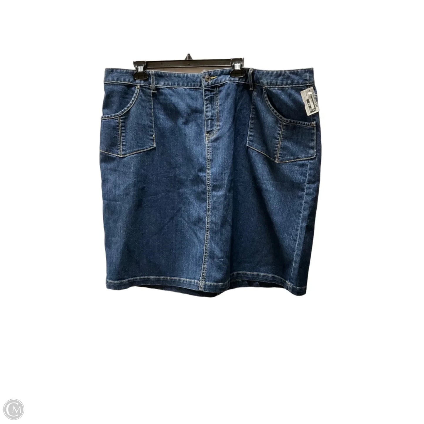 Skirt Mini & Short By Cj Banks In Blue Denim, Size: 4x
