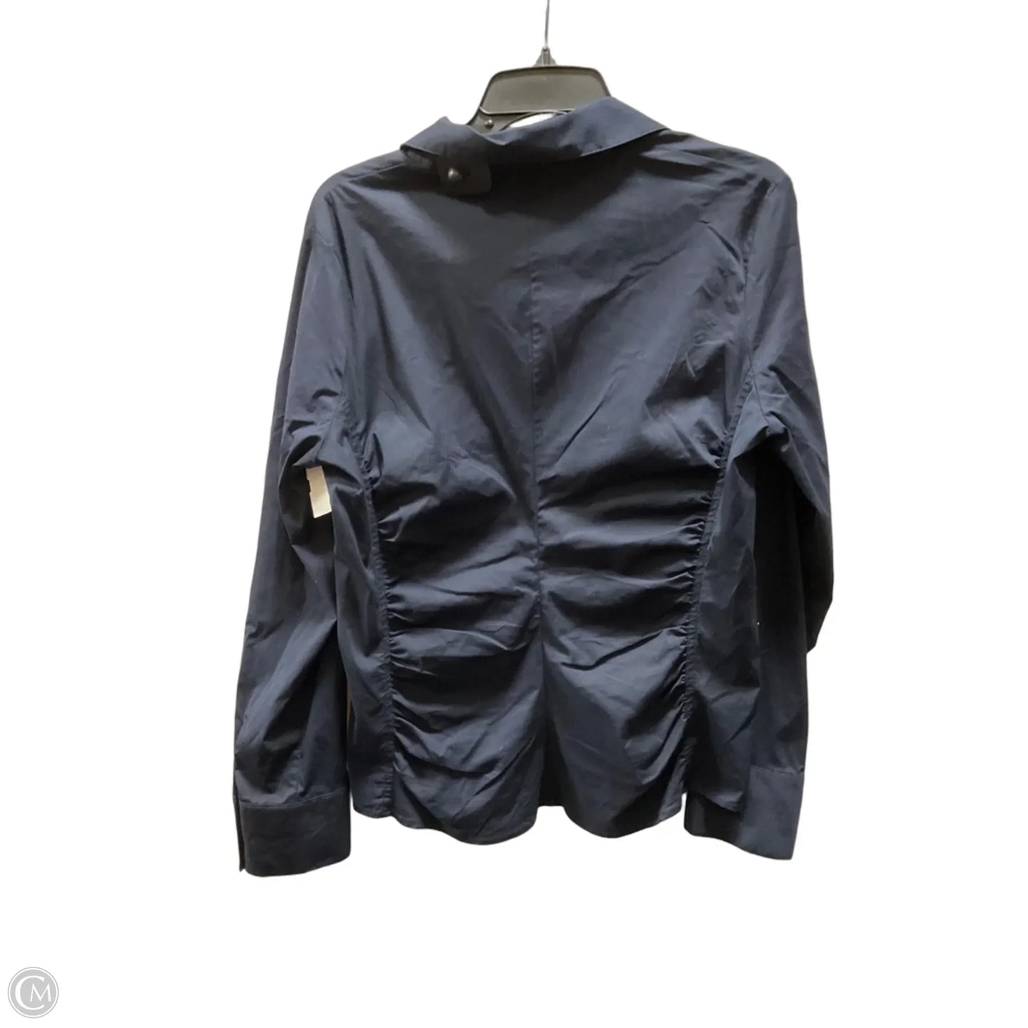 Blouse Long Sleeve By Express In Navy, Size: L