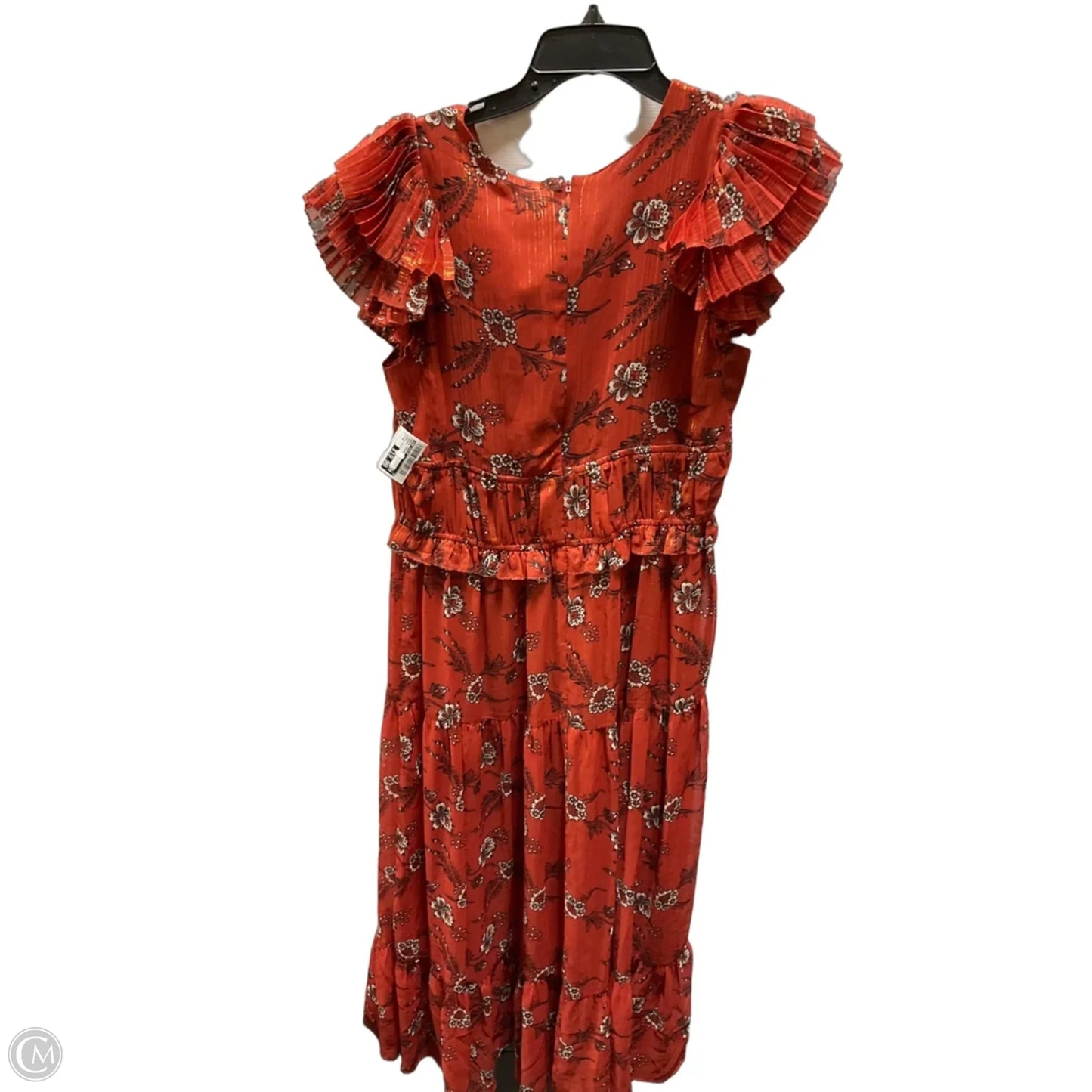 Dress Casual Midi By Ann Taylor In Orange, Size: M