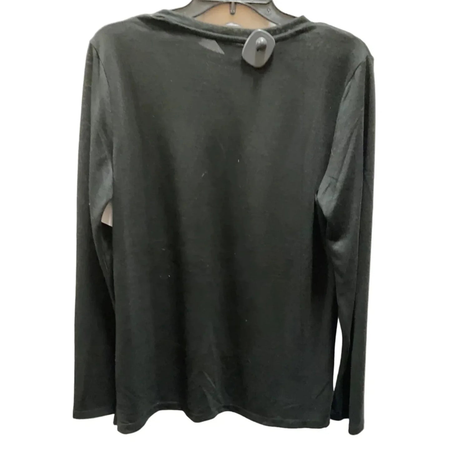 Top Long Sleeve By Banana Republic In Black, Size: L