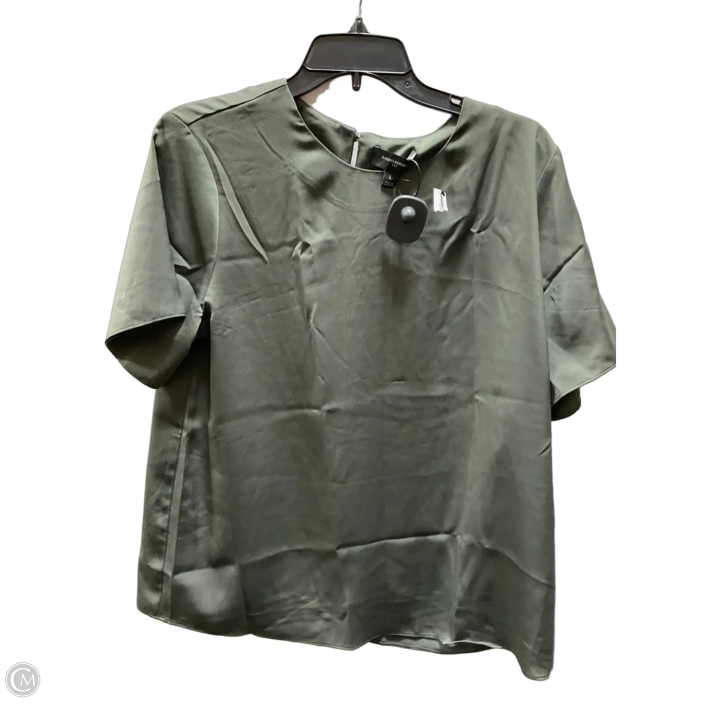 Top Short Sleeve By Banana Republic In Green, Size: L