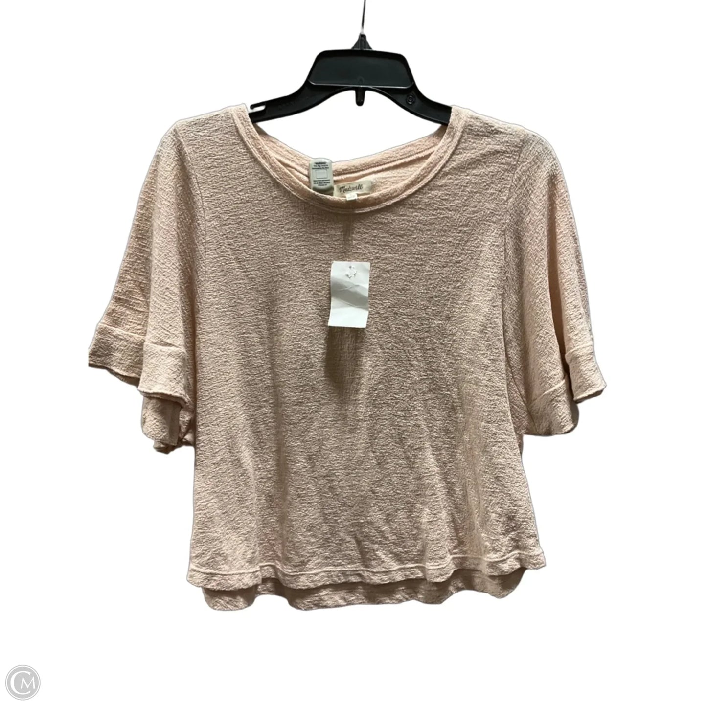 Top Short Sleeve By Madewell In Peach, Size: L