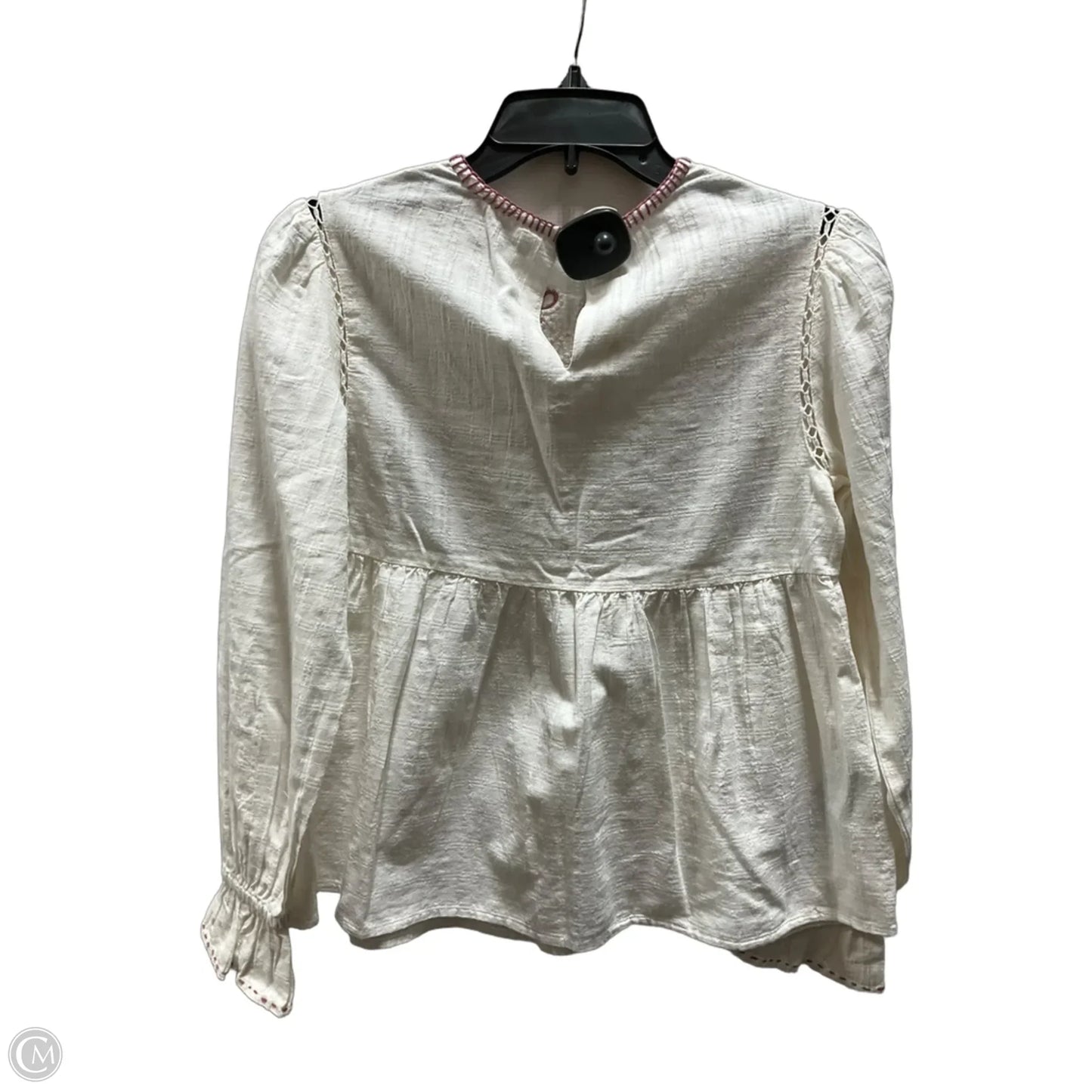 Top Long Sleeve By Mango In Cream, Size: Xxs