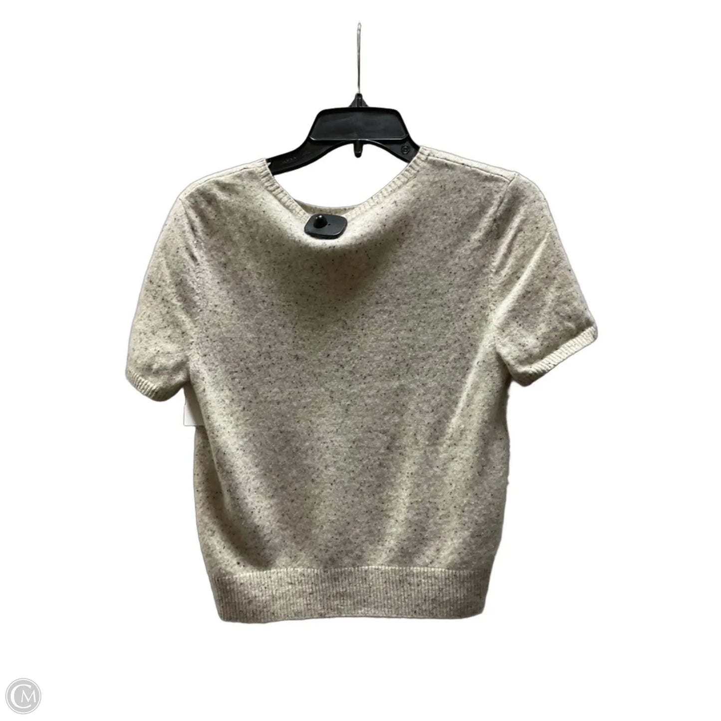 Sweater Short Sleeve By Halston In Tan, Size: M