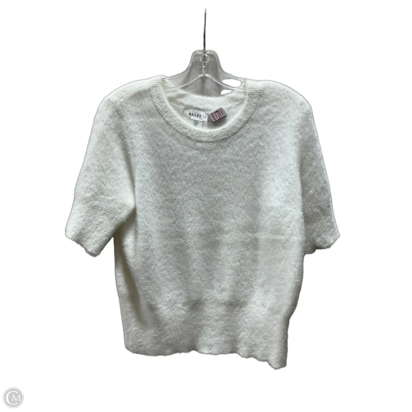 Sweater Short Sleeve By Bailey 44 In White, Size: M