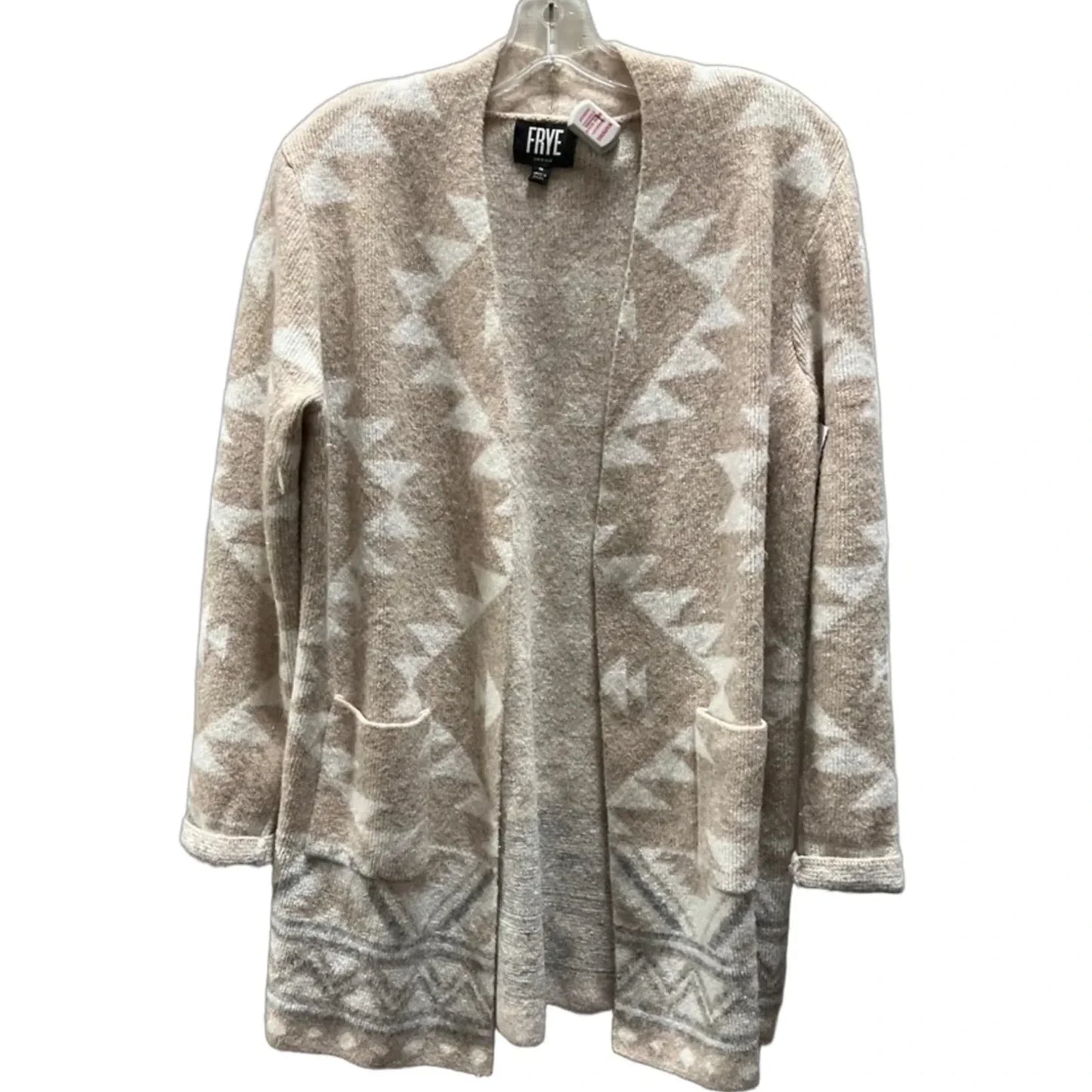 Sweater Cardigan By Frye In Tan, Size: M
