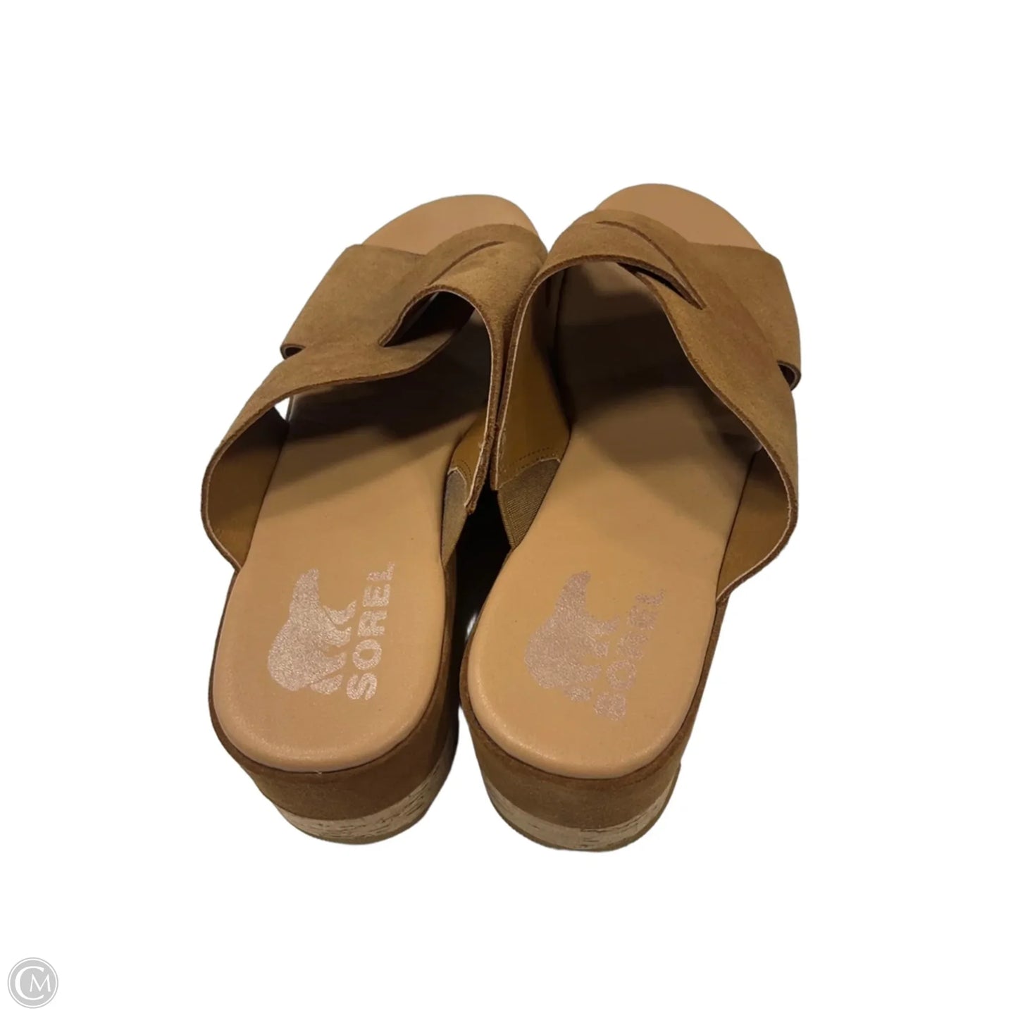 Sandals Heels Block By Sorel In Brown, Size: 9.5