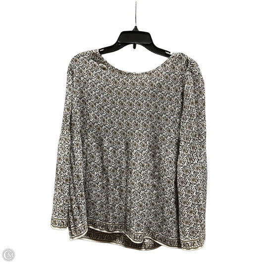 Top Long Sleeve By Max Studio In Floral Print, Size: L