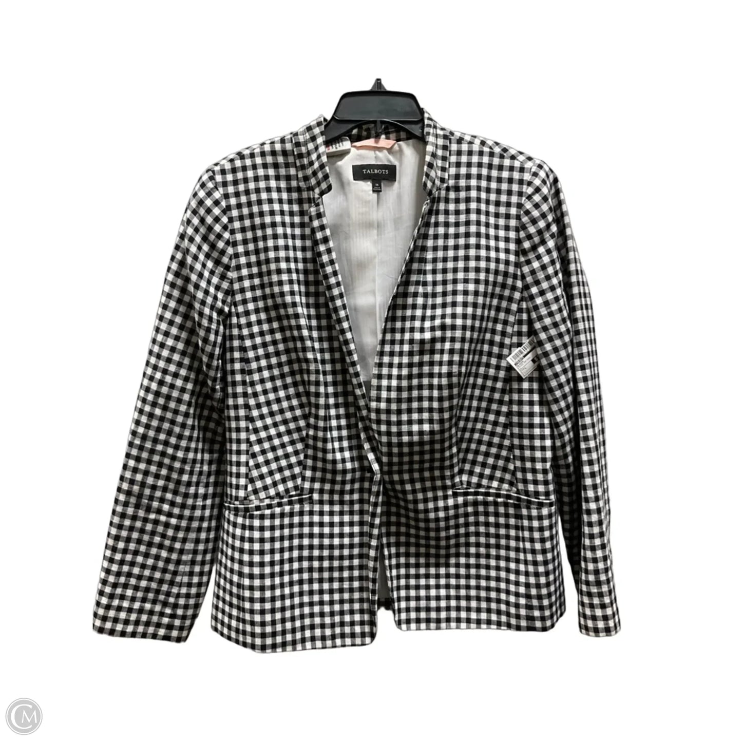 Blazer By Talbots In Plaid Pattern, Size: L
