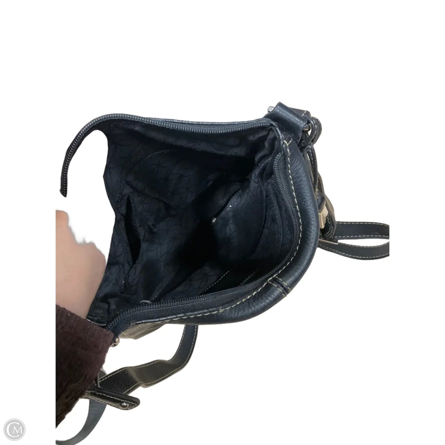 Crossbody Leather By Fossil, Size: Small