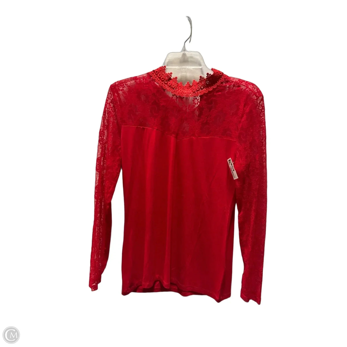 Top Long Sleeve Basic By Inc In Red, Size: M