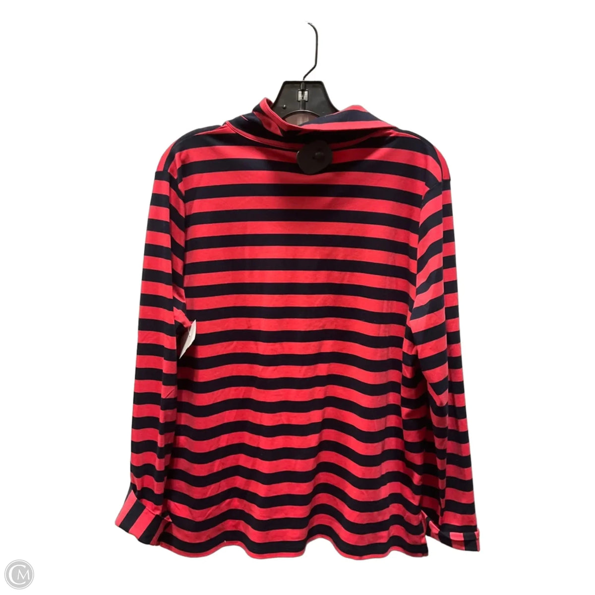 Top Long Sleeve By Talbots In Striped Pattern, Size: L