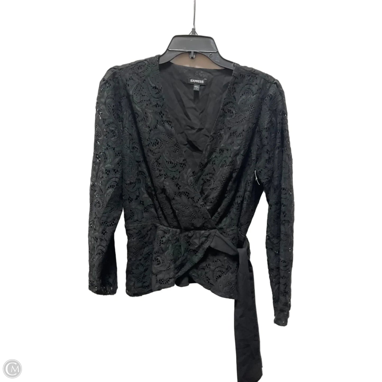Top Long Sleeve By Express In Black, Size: L
