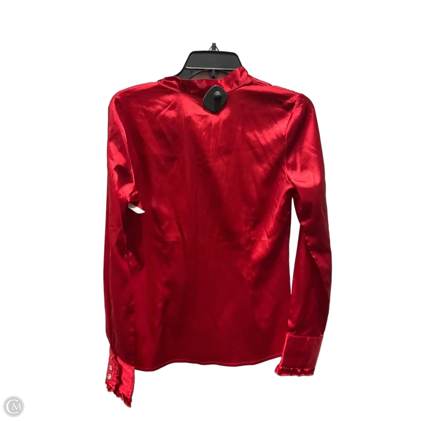 Top Long Sleeve By Cmf In Red, Size: M