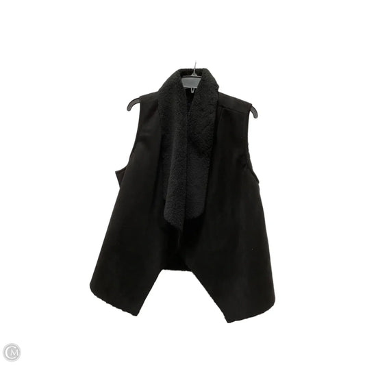 Vest Faux Fur & Sherpa By Chaps In Black, Size: Xl