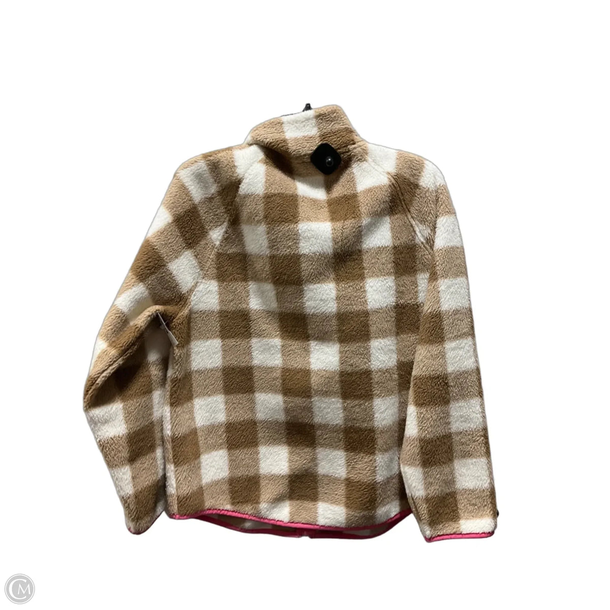Jacket Fleece By J. Crew In Plaid Pattern, Size: L
