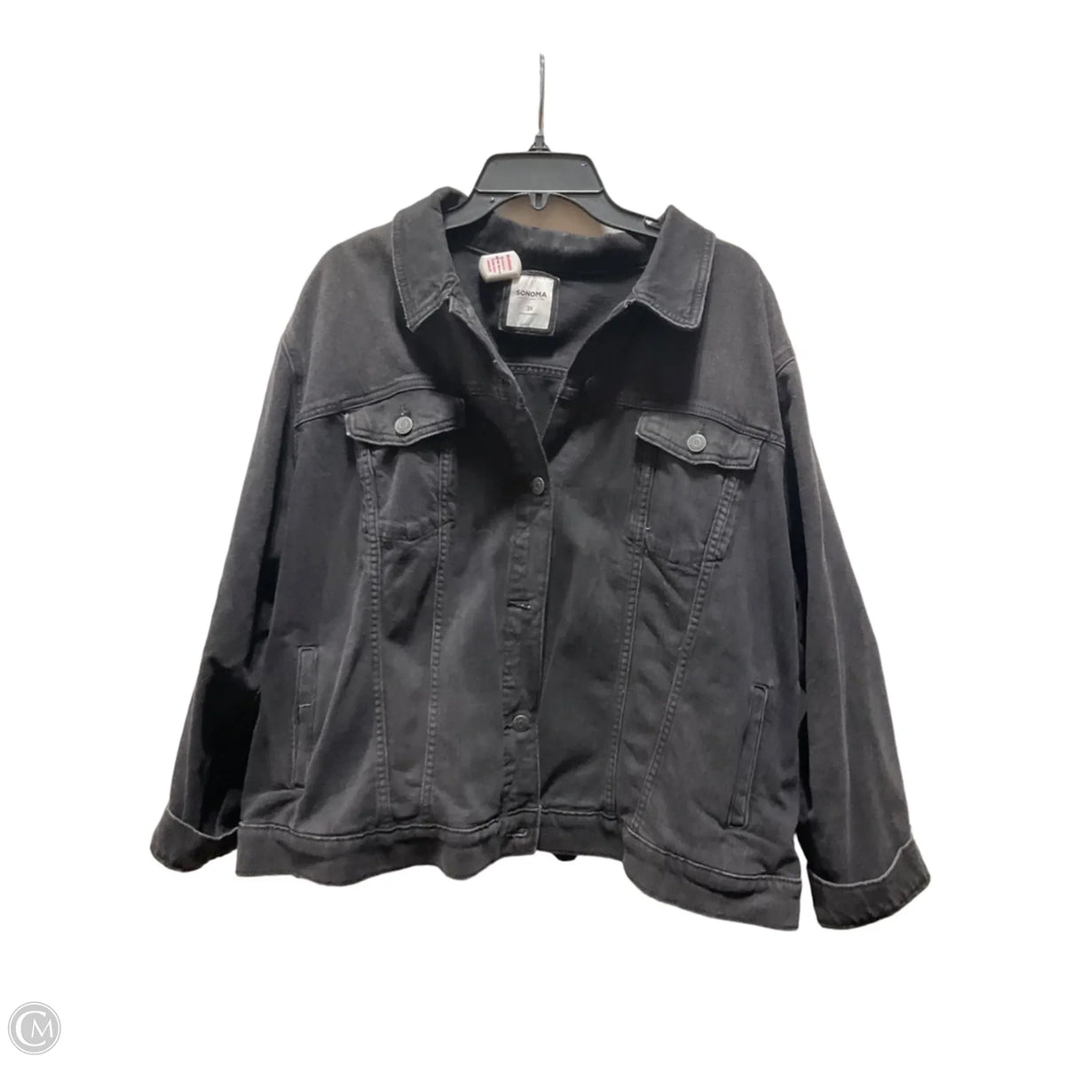 Jacket Denim By Sonoma In Black, Size: 3x