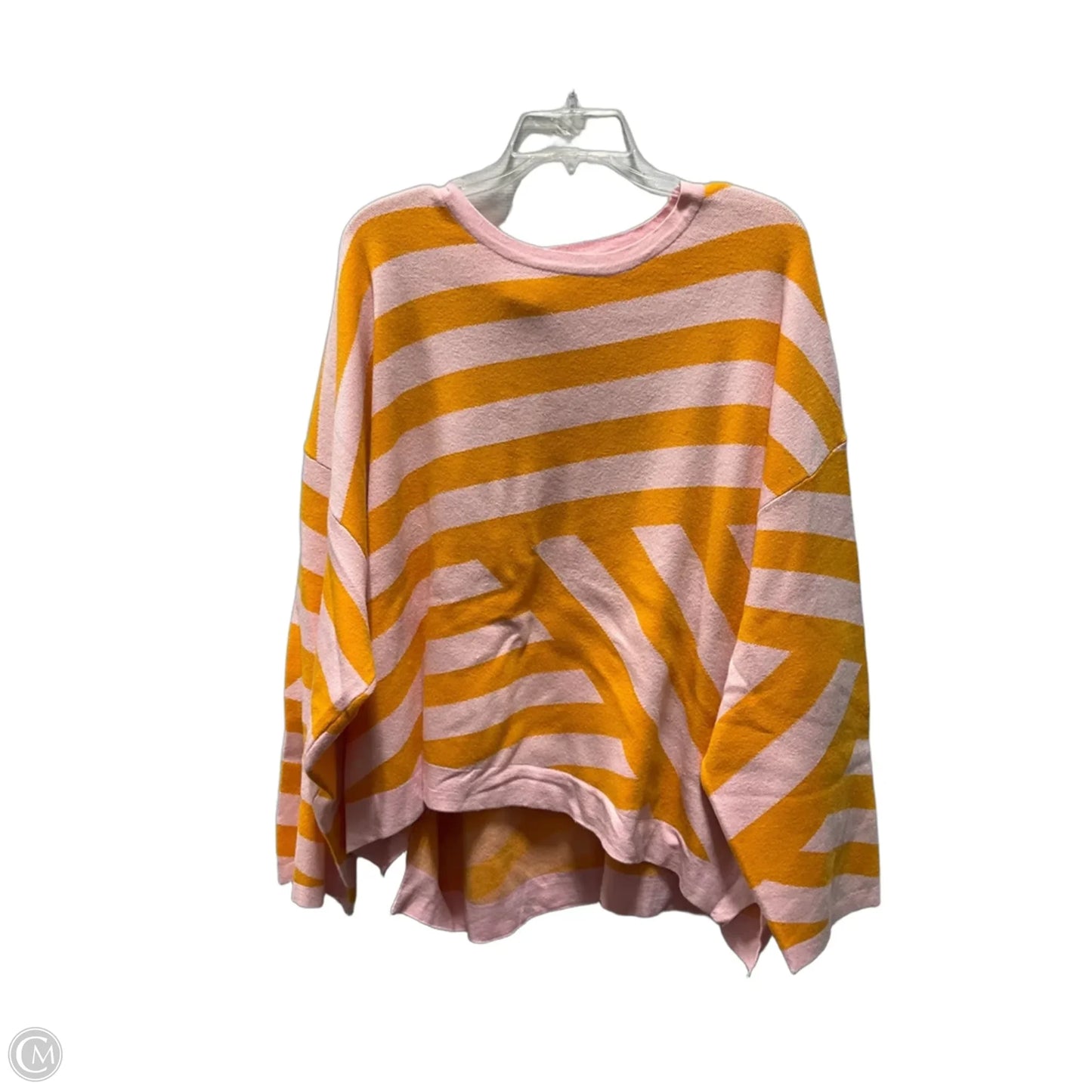 Top Long Sleeve By Polagram In Striped Pattern, Size: 2x