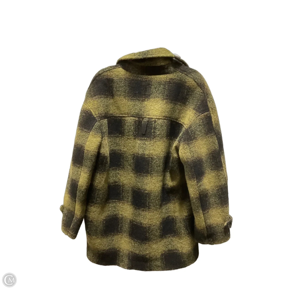 Coat Wool By Zara In Plaid Pattern, Size: M