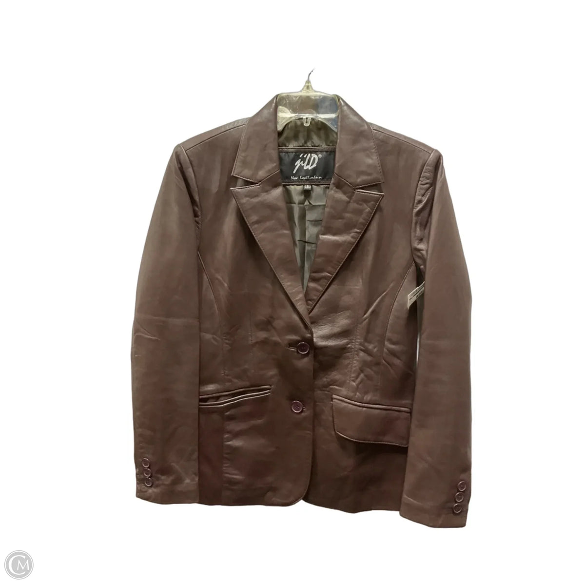 Jacket Leather By Cme In Red, Size: S