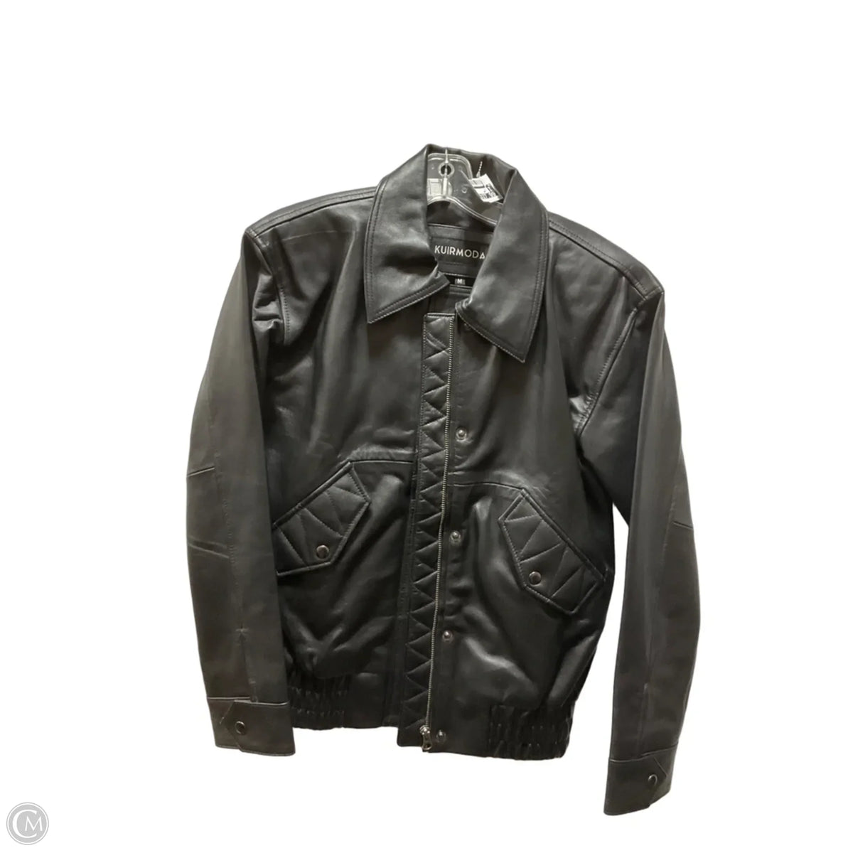 Jacket Leather By Cme In Black, Size: M