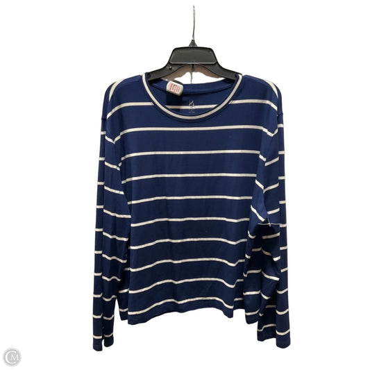 Top Long Sleeve By Lou And Grey In Striped Pattern, Size: Xxl