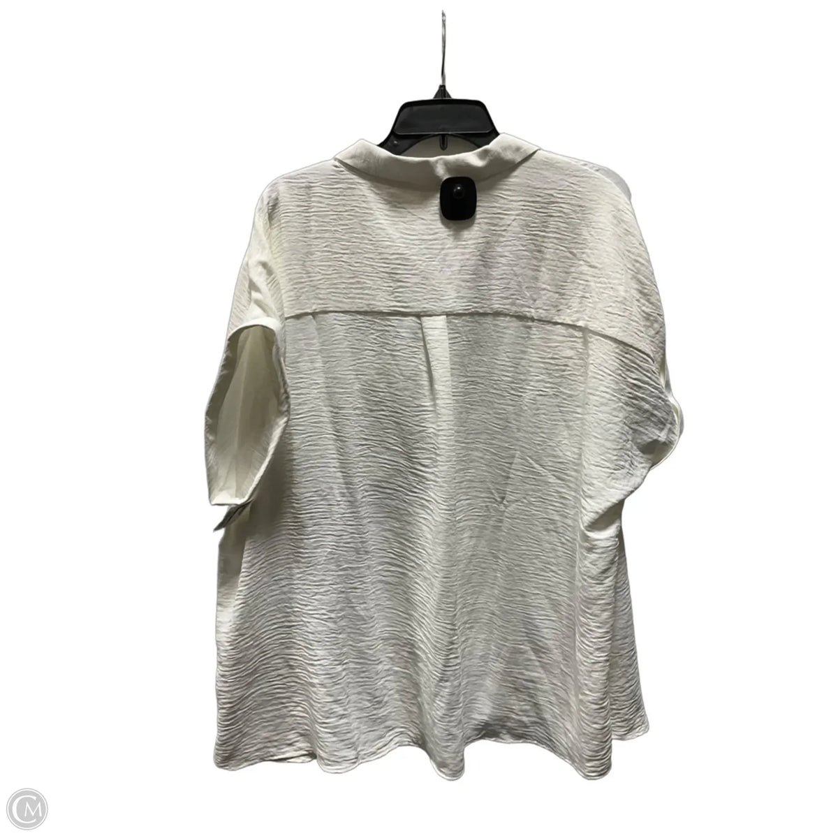 Blouse Short Sleeve By Maurices In White, Size: 2x