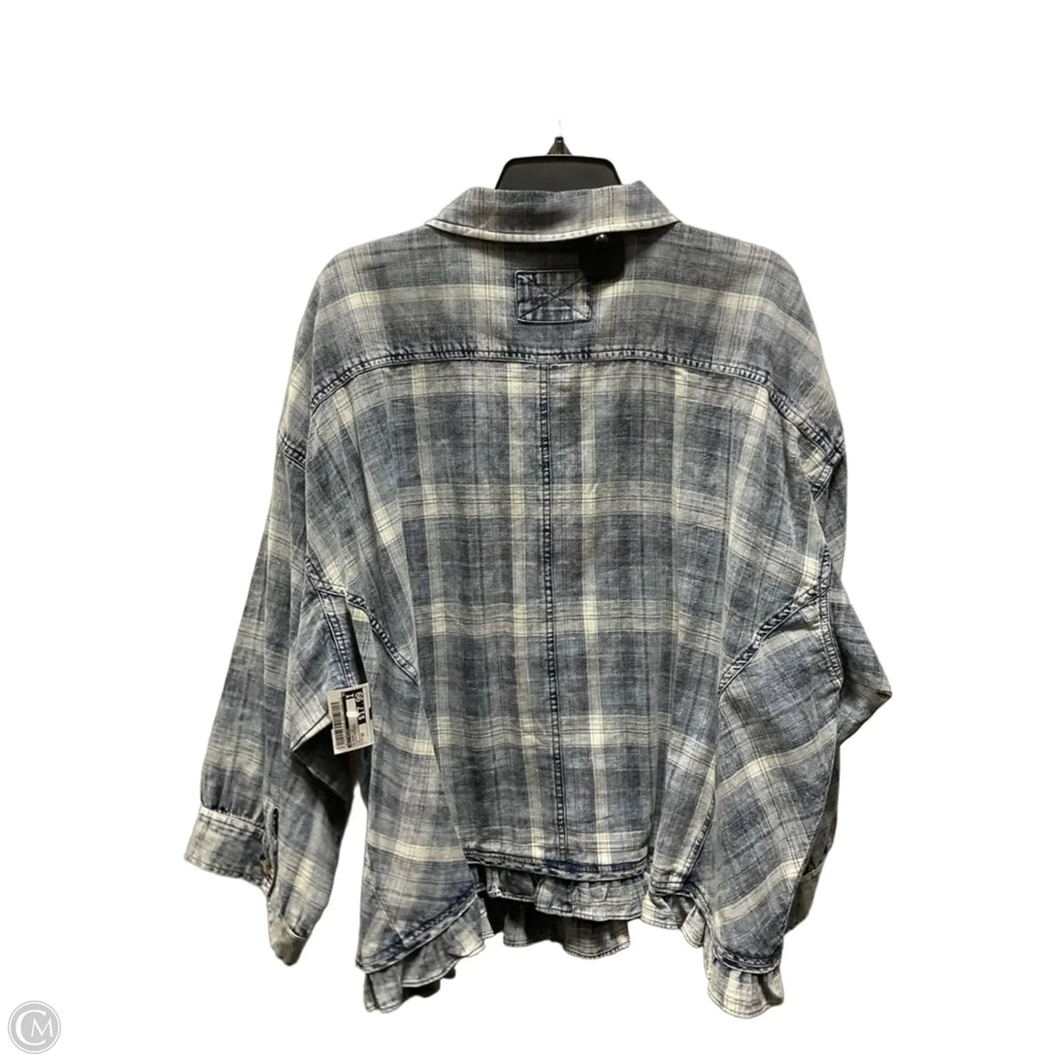 Blouse Long Sleeve By Ali Miles In Plaid Pattern, Size: 3x