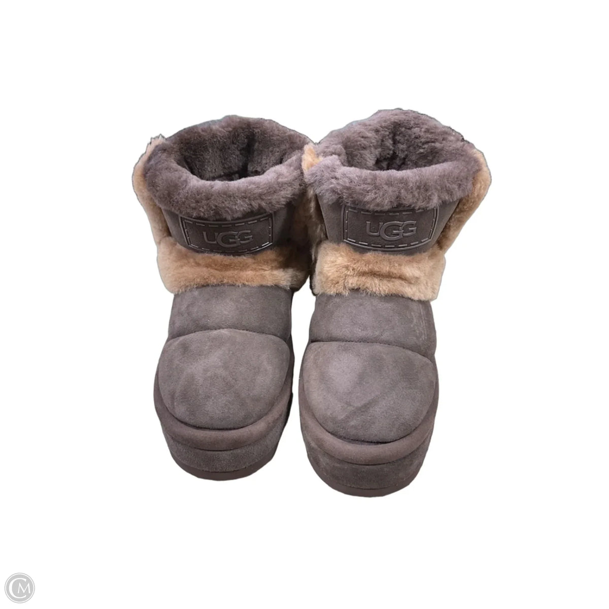 Boots Designer By Ugg In Brown, Size: 7