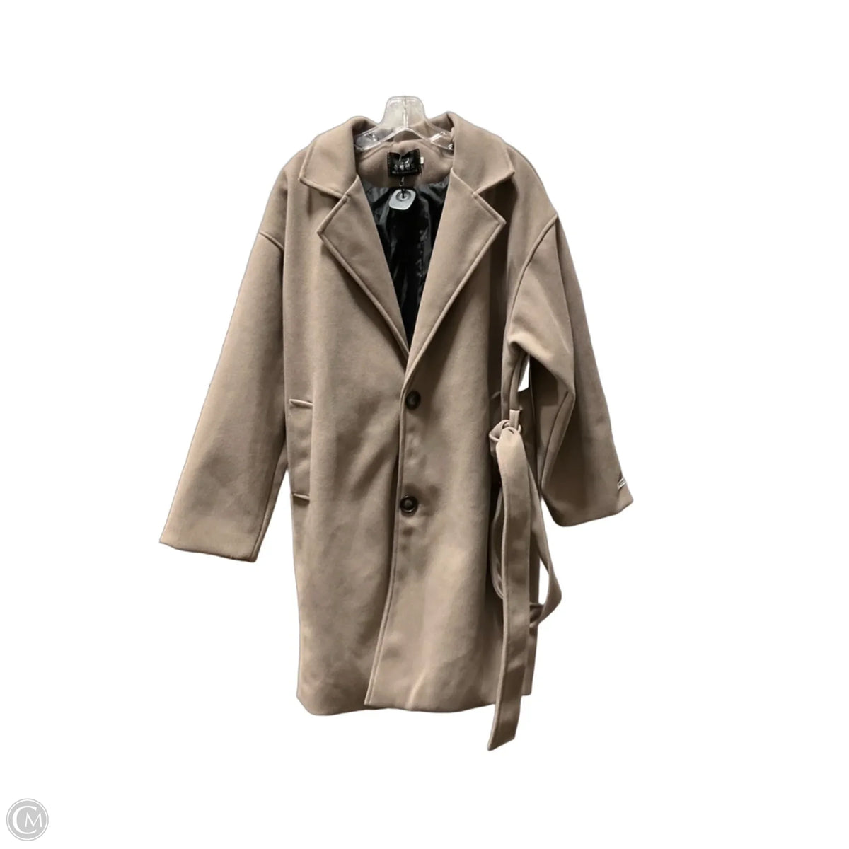 Coat Peacoat By Clothes Mentor In Tan, Size: 2x