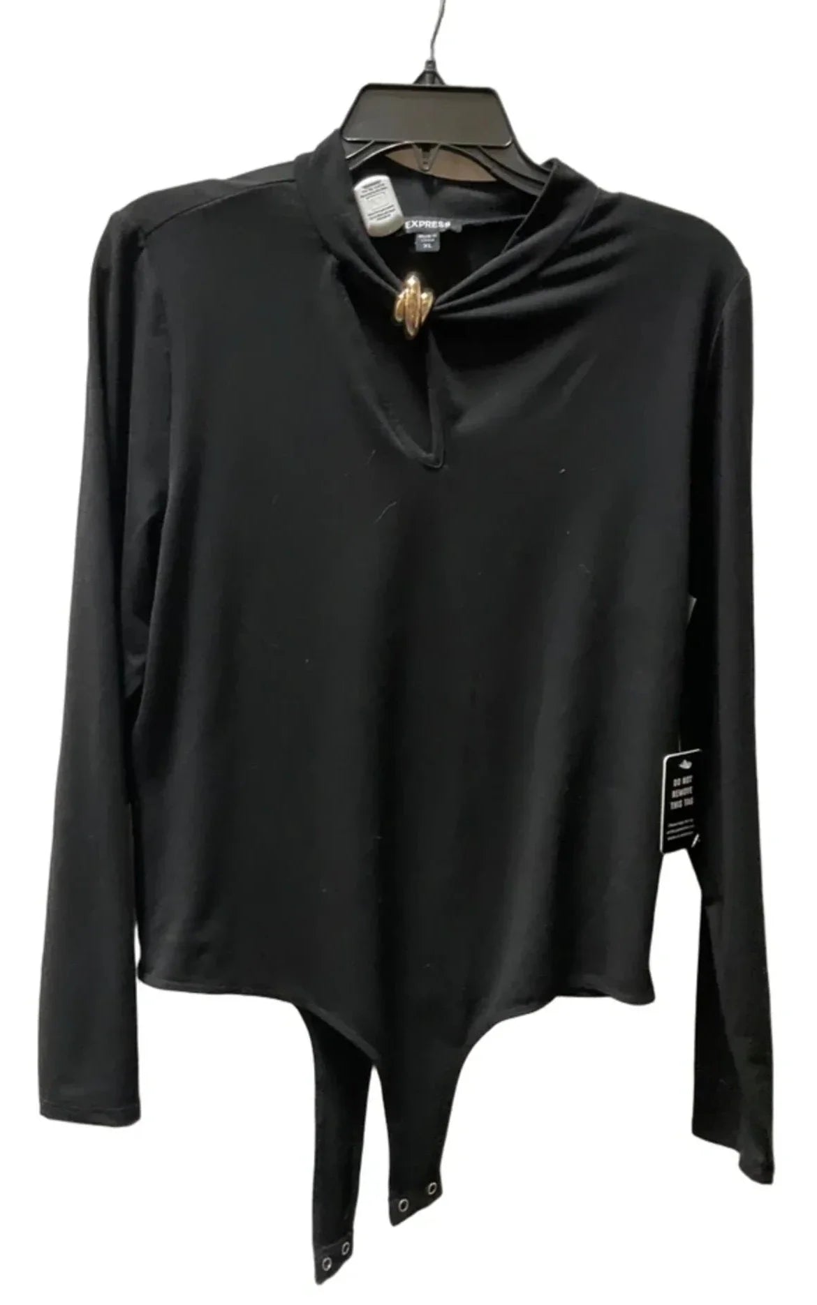Bodysuit By Express In Black, Size: Xl