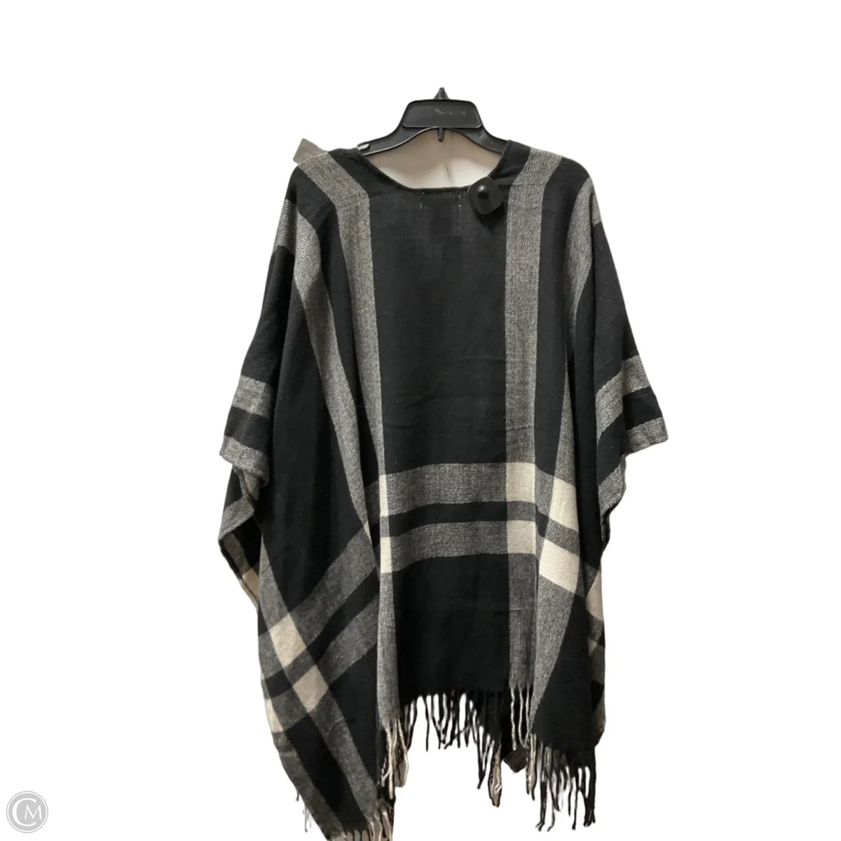 Shawl By Three Dots In Plaid Pattern, Size: Osfm