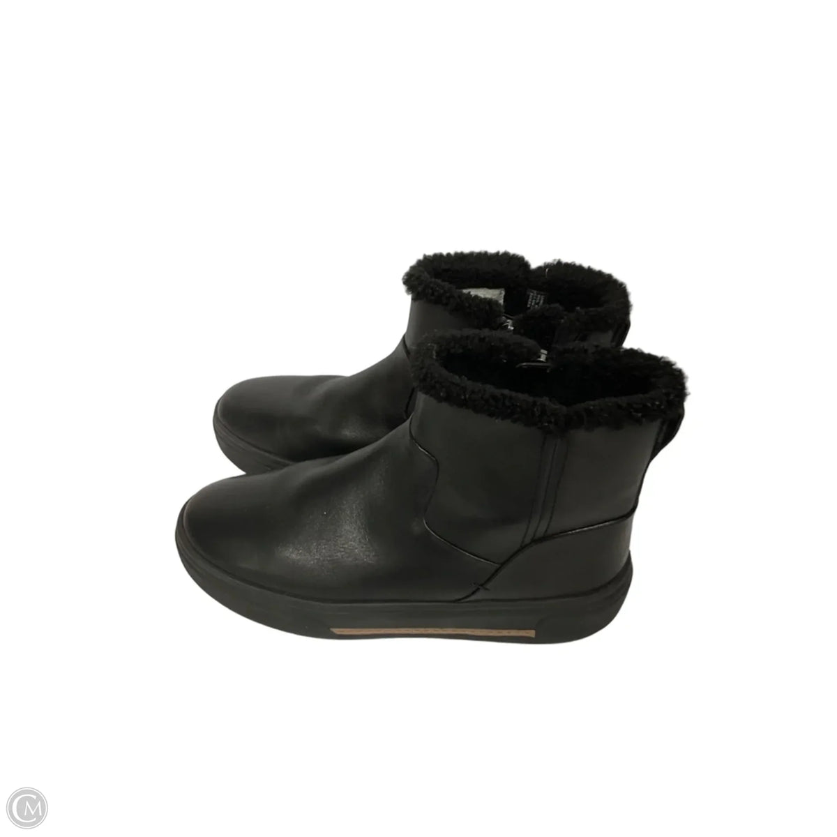 Boots Ankle Flats By Clarks In Black, Size: 9