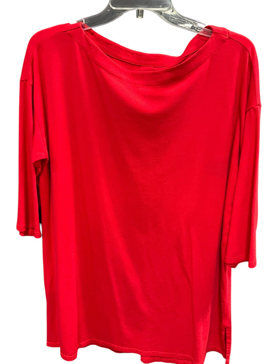 Top 3/4 Sleeve By J Jill In Red, Size: M