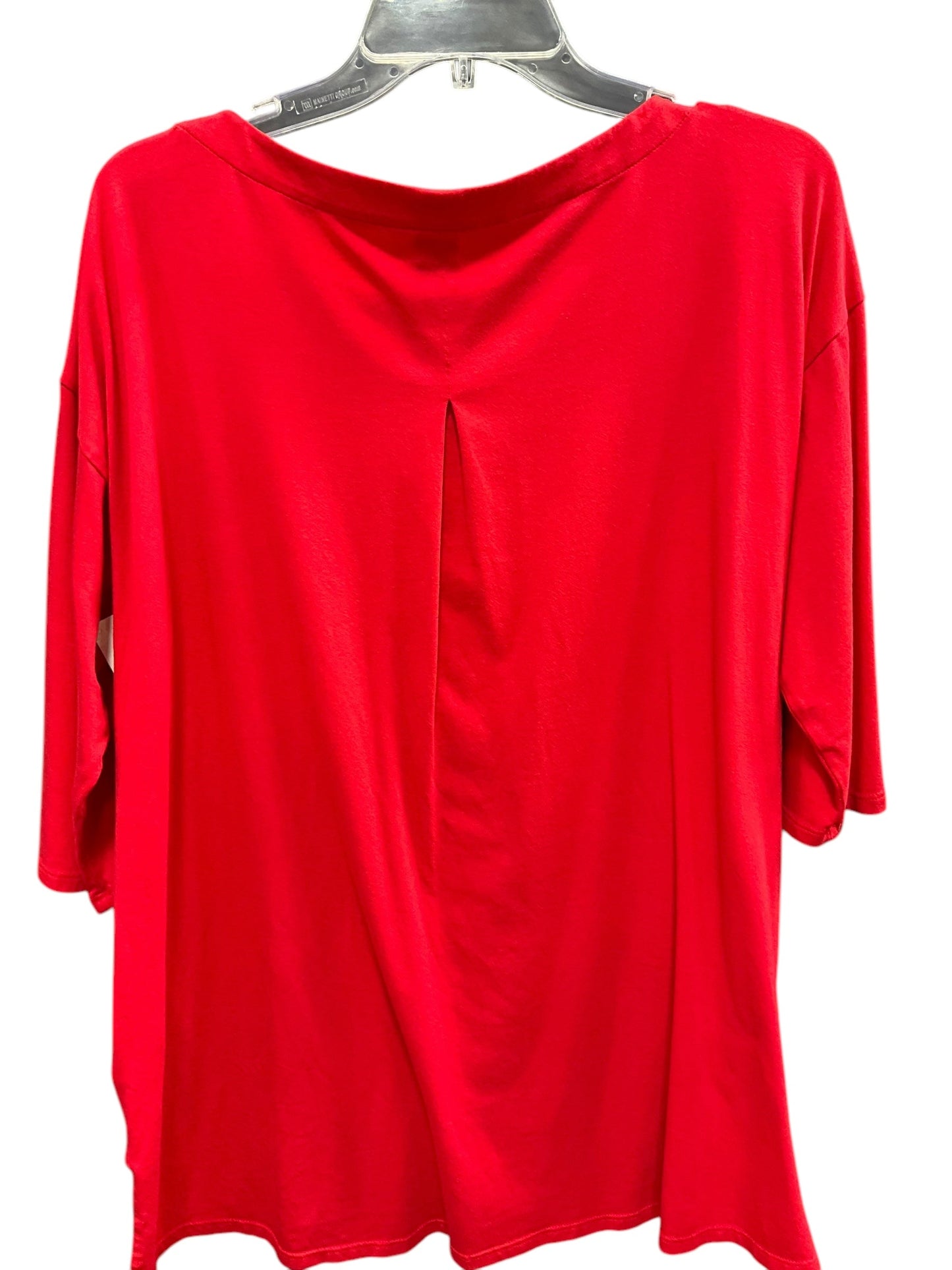 Top 3/4 Sleeve By J Jill In Red, Size: M