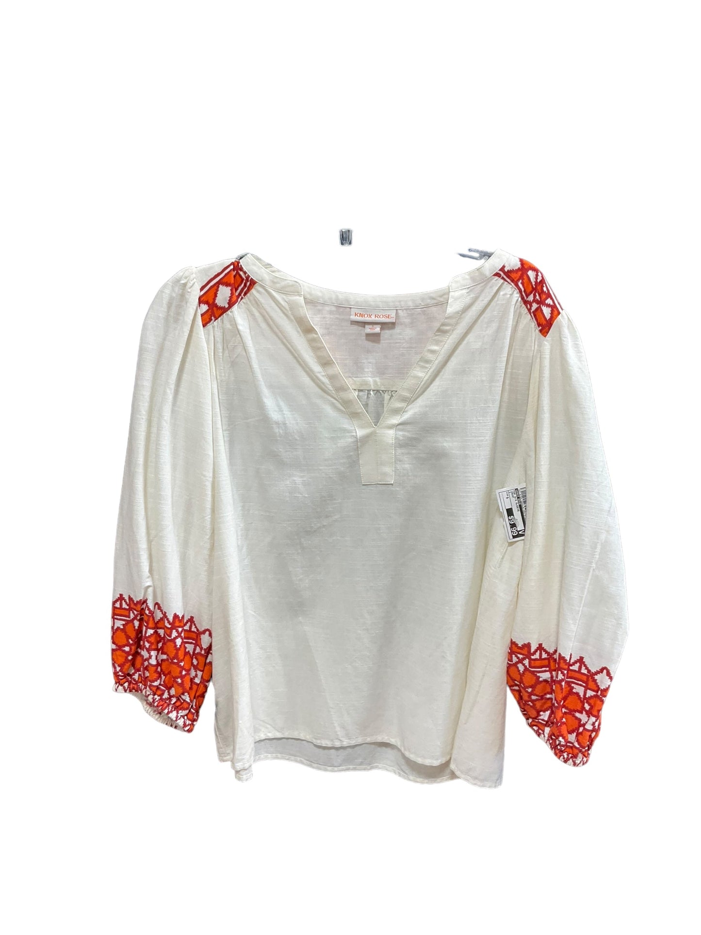 Cream Top 3/4 Sleeve Knox Rose, Size S