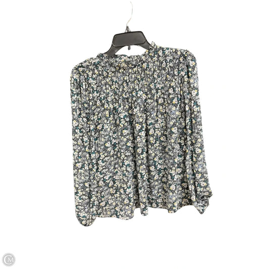 Top Long Sleeve By Banana Republic In Floral, Size: Xs