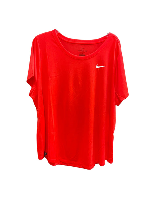 Orange Athletic Top Short Sleeve Nike, Size 2x