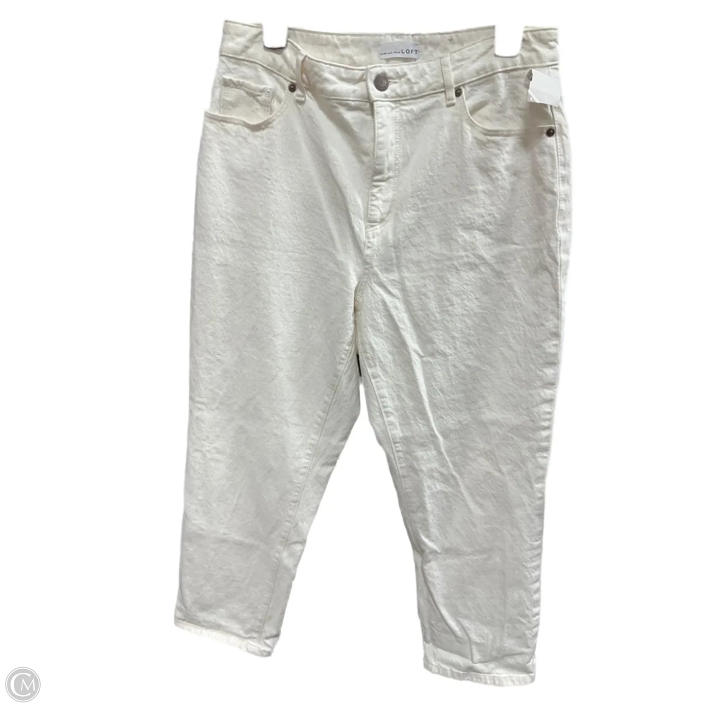 Jeans Boyfriend By Loft In Cream, Size: 10