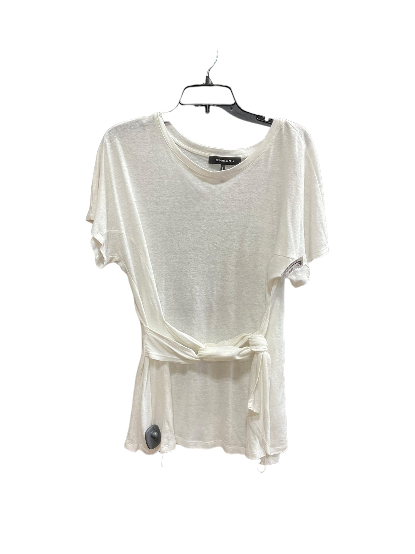 Cream Top Short Sleeve Basic Bcbgmaxazria, Size Xs