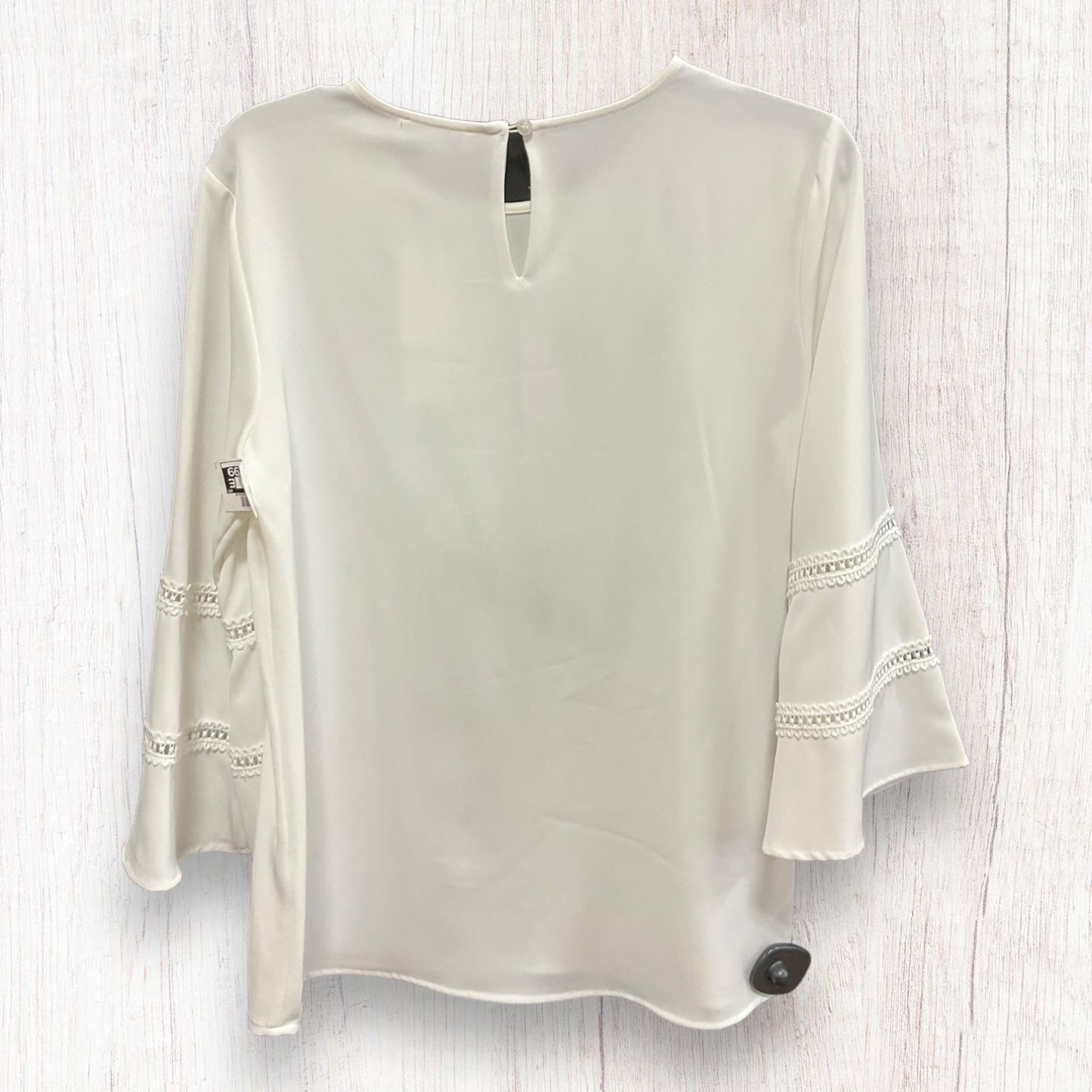 Top Long Sleeve By Calvin Klein In Cream, Size: M