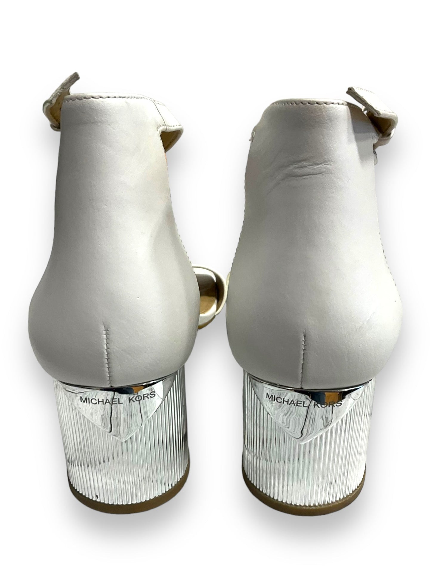 White Shoes Heels Block Michael Kors, Size 9