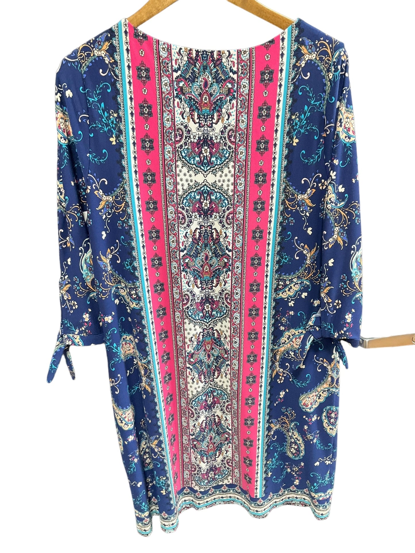 Paisley Print Dress Casual Midi Chicos, Size Xs