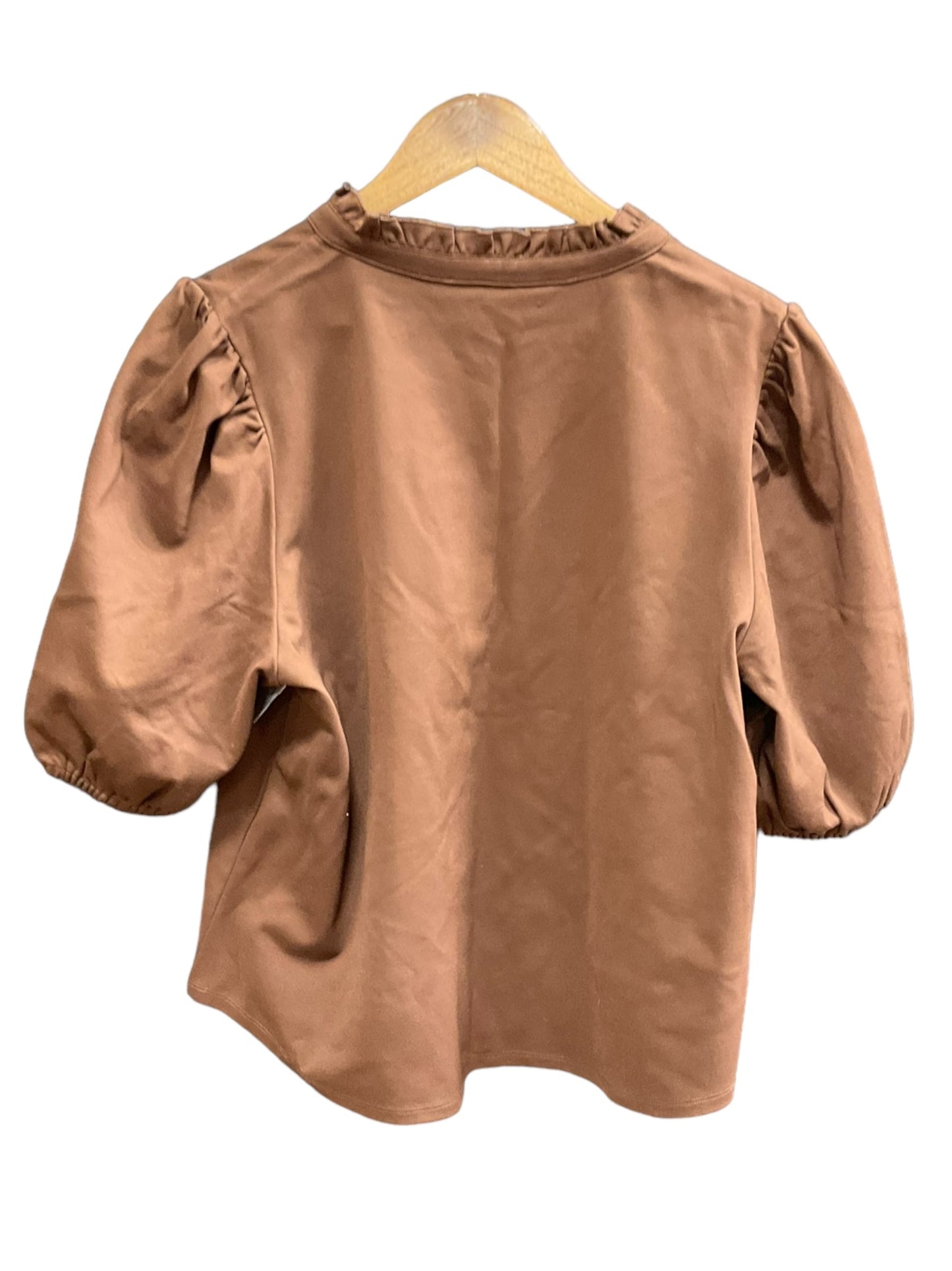 Brown Top 3/4 Sleeve Marc New York, Size Xl