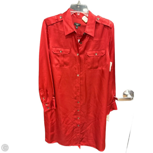 Dress Casual Midi By Talbots In Red, Size: 14p