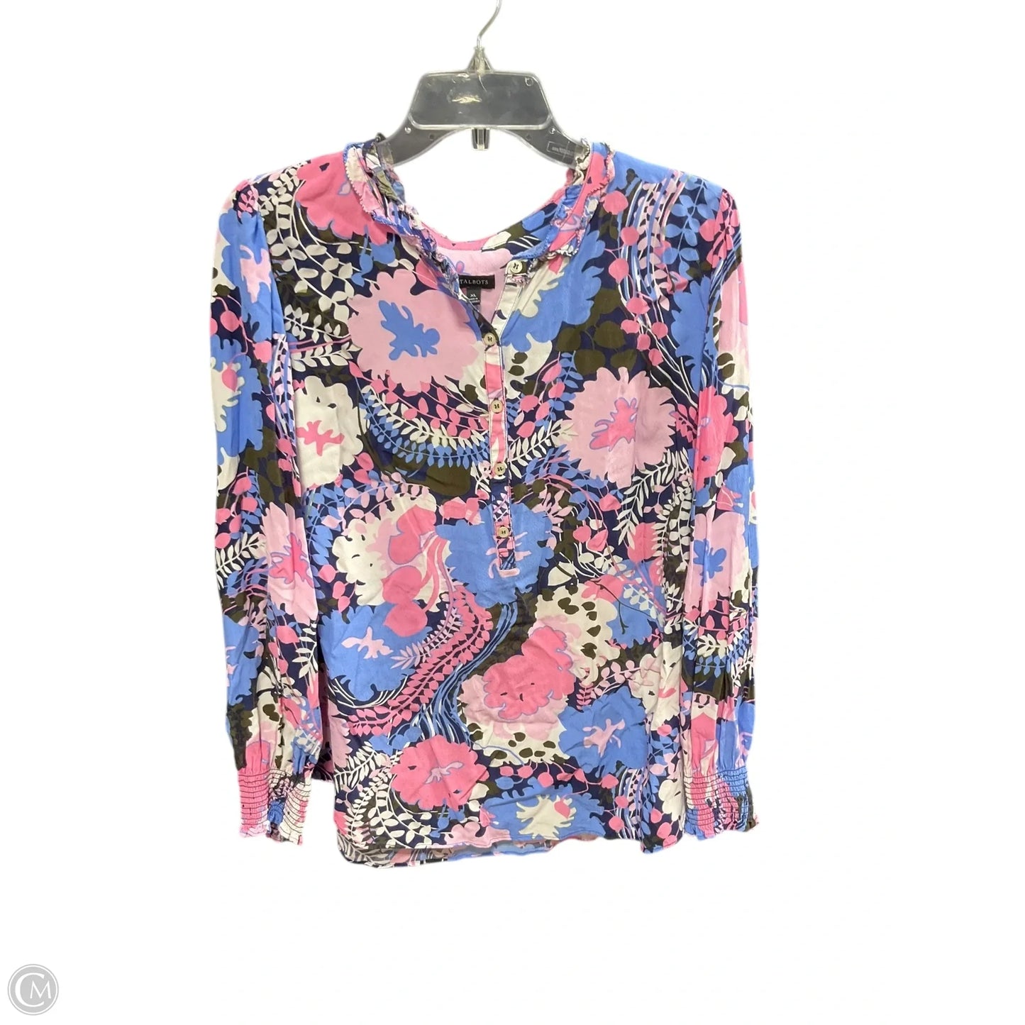 Top Long Sleeve By Talbots In Multi-colored, Size: Xl