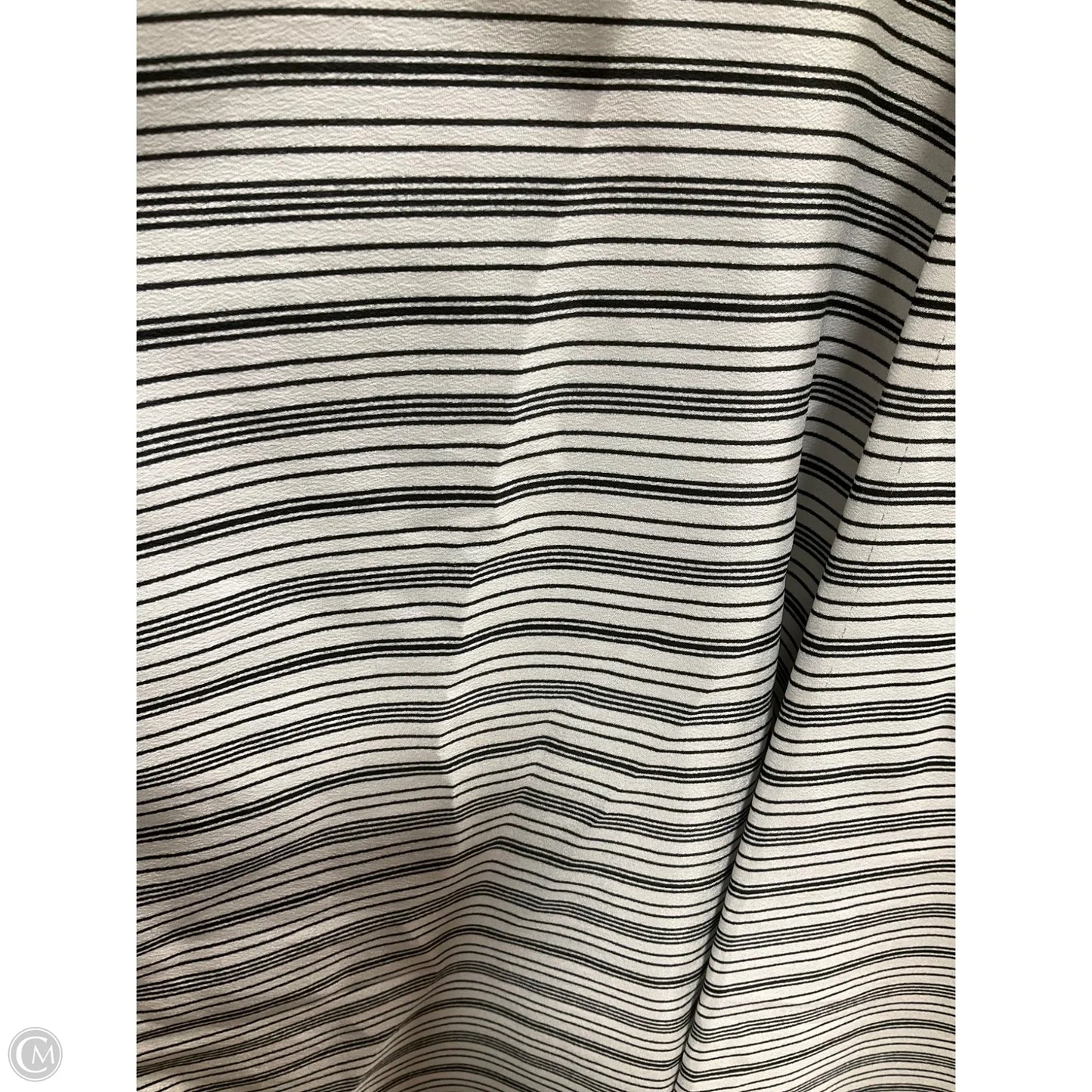 Blouse Long Sleeve By Chicos In Black & White, Size: Xl