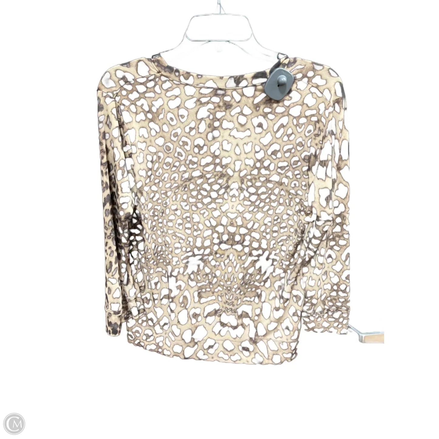 Top Long Sleeve By Anne Klein In Animal Print, Size: M